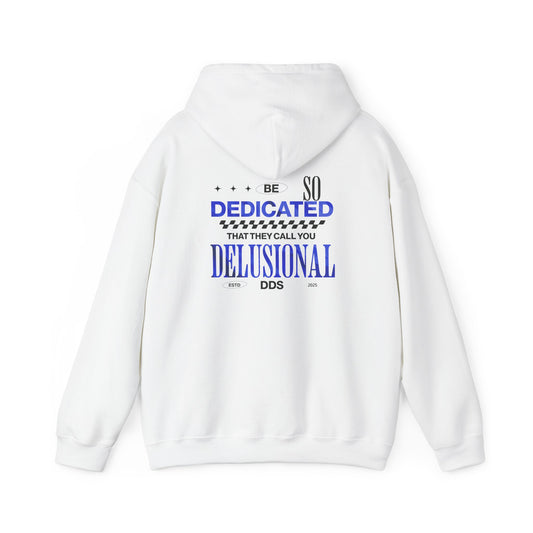 Back Graphic "DELUSIONAL" Gildan Hoodie